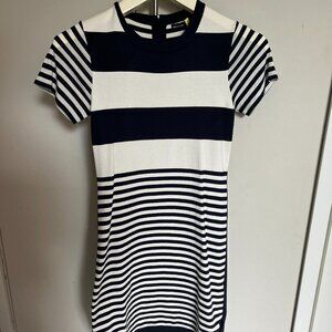 Karen Millen Knit mini-dress navy stripe size 2